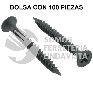 40069 PIJC-838 BOLSA CON 100 PIJAS #8 X 1-1/2" MULTIUSOS CUERDA CERRADA FIERO