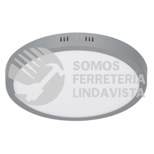 47349 PLA-217L LUMINARIO GRIS DE LED 24 W REDONDO TIPO PLAFON LUZ DE DIA VOLTECK