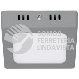47446 PLA-218L LUMINARIO LED CUADRADO TIPO PLAFON 6 W GRIS LUZ DE DIA VOLTECK