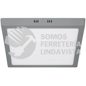 47449 PLA-221L LUMINARIO LED CUADRADO TIPO PLAFON 24 W GRIS LUZ DE DIA VOLTECK