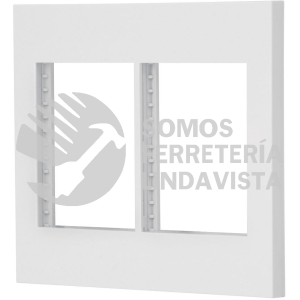 47065 PP6M-EB PLACA 2 VENTANAS 6 MODULOS LINEA ESPAÑOLA COLOR BLANCO VOLTECK