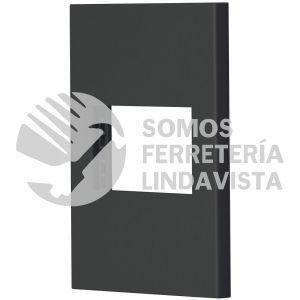 47984 PPSE15-EN PLACA 1 VENTANA 1.5 MODULOS LINEA ESPAÑOLA COLOR NEGRO VOLTECK