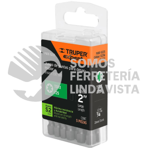 12256 PUDE-5225 ESTUCHE CON 5 PUNTAS TORX T25 LARGO 2" TRUPER