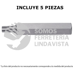 12713 PUDE-8206 ESTUCHE CON 3 PUNTAS BRISTOL M6 LARGO 3" TRUPER