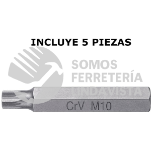 12709 PUDE-8210 ESTUCHE CON 3 PUNTAS BRISTOL M10 LARGO 3" TRUPER