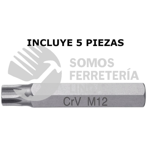 12711 PUDE-8212 ESTUCHE CON 3 PUNTAS BRISTOL M12 LARGO 3" TRUPER