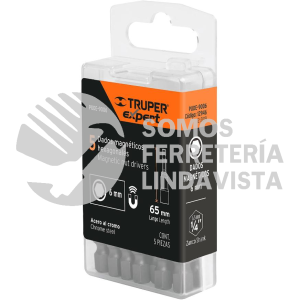 12946 PUDE-9006 ESTUCHE CON 5 DADOS MAGNETICOS DE 6 MM LARGO 2" TRUPER