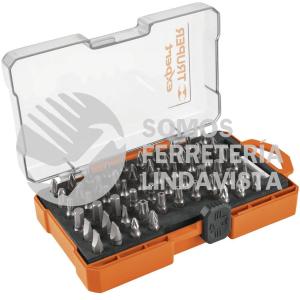 11889 PUN-58X JUEGO DE 58 PUNTAS MIXTAS LARGO 1" ESTUCHE PLASTICO TRUPER