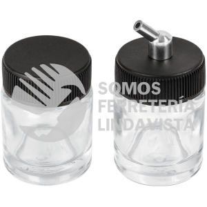100187 RE-AERO-8 JUEGO DE 2 VASOS DE 15 ML Y ADAPTADOR PARA AEROGRAFO AERO-8 TRUPER