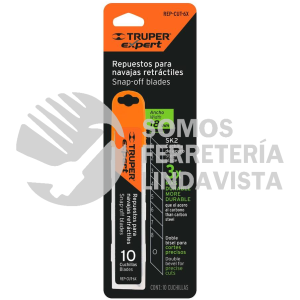 100099 REP-CUT-6X ESTUCHE CON 10 CUCHILLAS SK2 DE 18 MM PARA CUTTER TRUPER