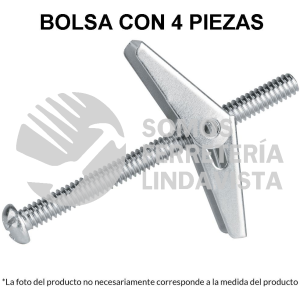47360 SMA-1/4 BOLSA CON 4 SUJETADORES TIPO MARIPOSA DE 1/4" X 3" FIERO