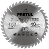 27057 ST-1040EP DISCO SIERRA 10" PARA MADERA 40 DIENTES CENTRO 1" PRETUL