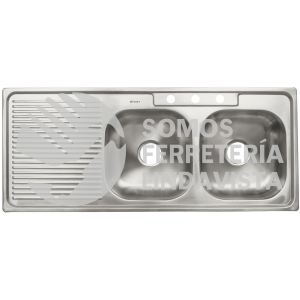 47023 TA-1202TDB TARJA DE EMPOTRAR DOBLE TINA DERECHA 120 X 50 CM BASIC FOSET