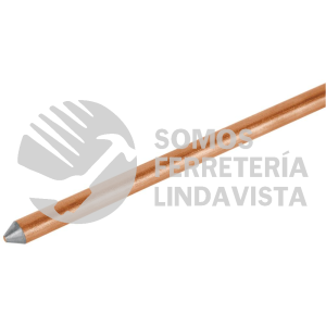 46124 VT-15 VARILLA DE 1.5 M DE ACERO REVESTIDO DE COBRE 1/2" VOLTECK
