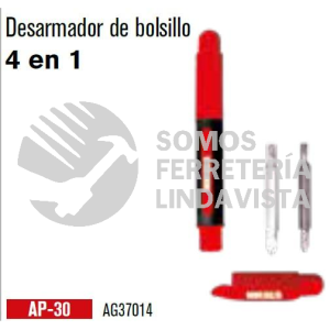 AP-30 DESARMADOR DE BOLSILLO 4 EN 1 MIKELS
