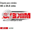 AP-11 ETIQUETA PARA CRISTALES (46CMX24.5 CM) MIKELS
