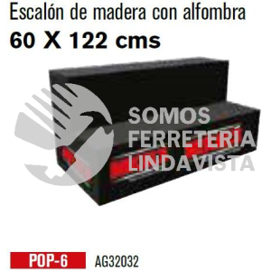 POP-6 ESCALON DE MADERA CON ALFOMBRA (60X122 CM) MIKELS
