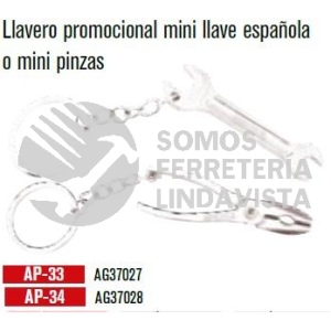 AP-33 LLAVERO PROMOCIONAL MINI LLAVE ESPAÑOLA MIKELS