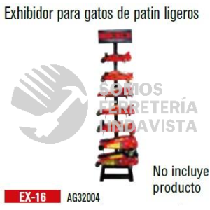 EX-16 EXHIBIDOR PARA GATOS DE PATIN LIGEROS MIKELS