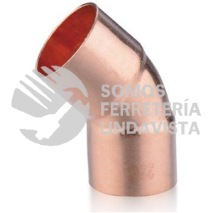 106-13 CODO DE COBRE DE 45GRADOS X 3/4" 19MM NACOBRE
