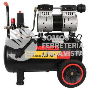 CALA-1.5 COMPRESOR DE AIRE 1.5 HP (24 LITROS) LIBRE DE ACEITE MIKELS