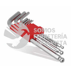 JAB-7S JUEGO DE LLAVES HEXAGONALES ALLEN ESTANDAR PUNTA DE BOLA 7 PIEZAS MIKELS