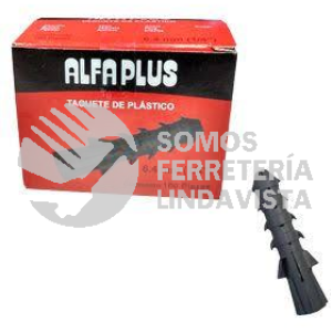 5408 TAQUETE PLASTICO 3/8 (9 5MM) CAJA 100 PIEZAS ALFA PLUS
