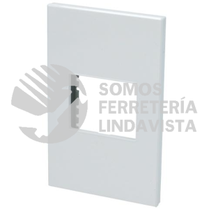 P601B PLACA 1 MODULO 1/2, LINEA PREMIUM, COLOR BLANCO SURTEK