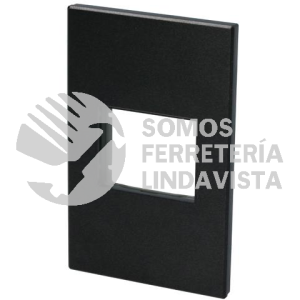 P601N PLACA 1 MODULO 1/2, LINEA PREMIUM, COLOR NEGRO SURTEK