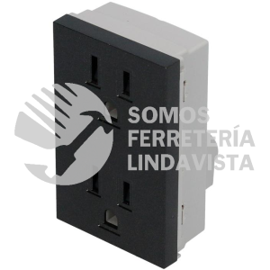 P612N CONTACTO DUPLEX 1/1, LINEA PREMIUM, COLOR NEGRO SURTEK