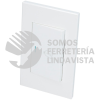 P618B PLACA PARA TIMBRE 1/1, LINEA PREMIUM, COLOR BLANCO SURTEK