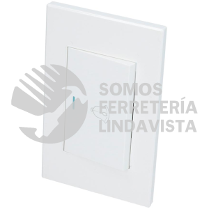 P618B PLACA PARA TIMBRE 1/1, LINEA PREMIUM, COLOR BLANCO SURTEK