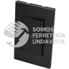 P618N PLACA PARA TIMBRE 1/1, LINEA PREMIUM, COLOR NEGRO SURTEK