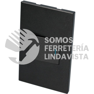 P621N PLACA 1 SWITCH 1/2 3 VIAS, LINEA PREMIUM, COLOR NEGRO SURTEK