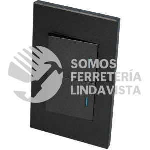 P622N PLACA 2 SWITCH 1/2, LINEA PREMIUM, COLOR NEGRO SURTEK