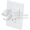 P626B PLACA 2 SWITCH 1 CONTACTO 1/3, LINEA PREMIUM, COLOR BLANCO SURTEK