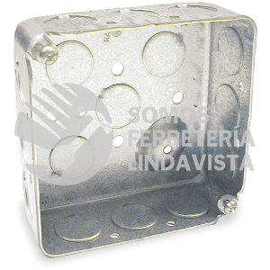 CAJA CUADRADA GALVANIZADA 4X4 SIN TAPA 1/2" NACIONAL