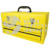 125107 CAJA PORTAHERRAMIENTAS METALICA AMARILLA CON 2 GAVETAS 18" X 9" X 11" SURTEK