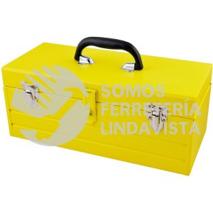 CM16 CAJA PORTAHERRAMIENTAS METALICA AMARILLA CON CHAROLA 16" X 7" X 6" SURTEK
