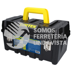 CPS17 CAJA PORTAHERRAMIENTAS PLASTICA CON BROCHES METALICOS 17" X 9" X 8" SURTEK