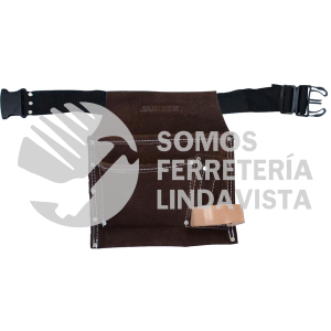 124403 ESTUCHE PORTAHERRAMIENTAS DE CARNAZA CON CINTURON CON 3 BOLSILLOS SURTEK