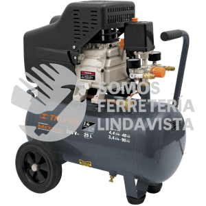 19363 COMP-25L-2 COMPRESOR HORIZONTAL 25 L 3 HP (POTENCIA MAXIMA ) 220V TRUPER