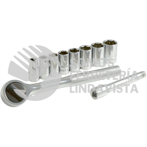 A03M JUEGO DE DADOS Y ACCESORIOS CUADRO DE 1/4" METRICO, 10 PIEZAS SURTEK