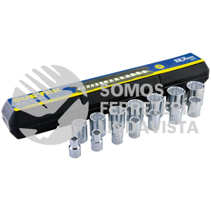 F5800A JUEGO DE 14 DADOS EN PULGADAS CUADRO DE 1/2", 12 PUNTAS SURTEK