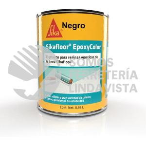 444355 SIKAFLOOR EPOXYCOLOR NEGRO LATA 0 25 GAL SIKA CONSTRUCCION