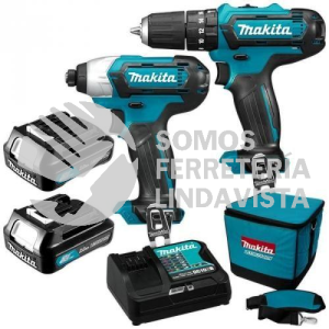 CLX228 COMBO (TD110D ATORN IMP + HP333D ROTOM ) LI-ION 2 BAT 1 5 AH Y CARG C/EST LONA 12V MAKITA