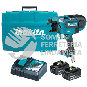 DTR180RFE AMARRADORA DE VARILLA IND P/APRIETE ALAMBRE LI-ION 2 BAT 3 0 A H Y CARG SIN CARRETE DE ALAMBRE C/MALETIN 18V MAKITA