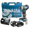 DTW180RFE LLAVE IMPACTO 3/8" V V R 0-3,600 IPM M/BL 180 N M LI-ION 2 BAT C/IND 3 0 A H Y CARG C/LUZ,FRENO, MALETIN 18V MAKITA