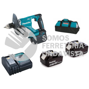 DUT131RTE MEZCLADORA INALAM 1/16"- 1/2" V V 2 VEL 0-1,300 RPM M/BL LI-ION 2 BAT 5 0 A H Y CARG C/MALETA DE LONA 18V MAKITA