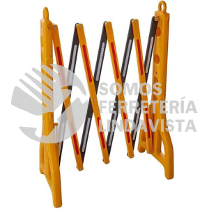 DC-EQ-BAREXP BARRERA EXPANDIBLE DE POLIIETILENO 34CM A 2 5M, ALTURA 96CM PORTATIL BARRICADA NACIONAL